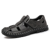 Top Quality Fashion Summer Slippers Cow Leather Material Sandals for Men Anti-Slippery