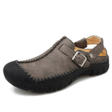 Buckle Strap Summer Beach Casual Shoes Wholesale Durable Genuine Leather Sandals for Men Anti-Slippery