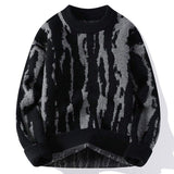 New Men Crew Neck Color Woven Long Sleeve Sweater Warm Casual Knit Pullover Fall Winter