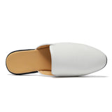 Casual Mules Comfortable Point Toe Backless Half Slippers for Men