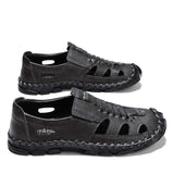 Genuine Leather Fashion Design Casual Slippers Beach Summer Sandals Shoes for Men