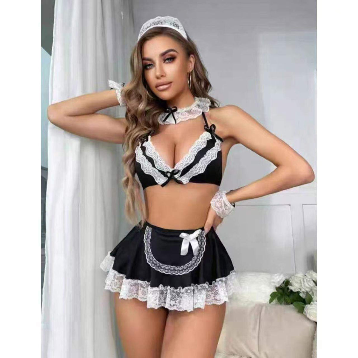 New Sexy Sexy Women's Multi Piece Dress Maid Role-playing Set