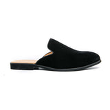 Faux Suede Slippers Casual Summer Men Shoes Classic Half Loafers Lightweight Breathable Leisure Slip on