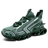 Latest Breathable Knitted Mens Techwear Running Shoes Unique Hollow Max Cushioning Blade Outsole Fashionable Streetwear Sneakers