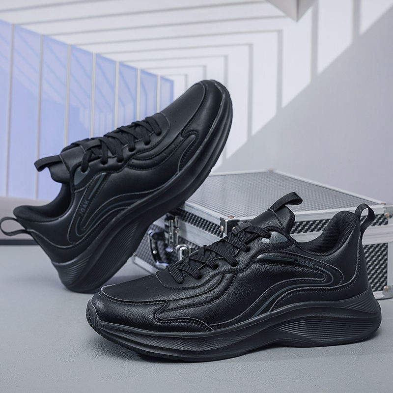 Leather Upper Sneaker with Innovative Cushioning Sole and Breathable Interior Lining for Daily Comfort