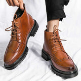 Black Brown Color Fashion Designers Lace up High Top Other Ankle Boots for Men