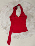 Halter Neck Sleeveless Tops Seductive Hot Girl Style Basic tank Top Plain Cropped Tank Tops