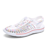 Unisex Women Flat Sandals Popular Fashionable Lightweight Comfortable Breathable Outdoor Men Casual Woven Sandals Shoes