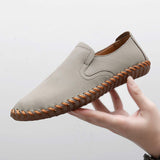 Pointed Toe Lightweight Slip on Comfortable Casual Shoes Good Quality Hot Selling Handmade Men Genuine Leather Shoes
