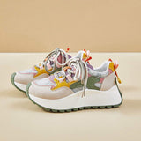 Floral Chaussures Femme Tendance Korean Canvas Casual Shoes Women's Vulcanized Platform Sneakers