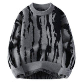 New Men Crew Neck Color Woven Long Sleeve Sweater Warm Casual Knit Pullover Fall Winter
