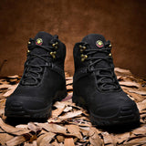 Customized Support Professional Sepatu Gunung Outdoor Cow Leather Men Waterproof Trekking Shoes Hiking