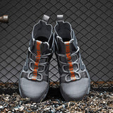 Ergonomic Cushioned Work Shoes Industrial Footwear Steel Toe Anti Impact Puncture Resistant High Top Safety Shoes
