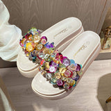 Elegant Summer Diamond Platform Sandals