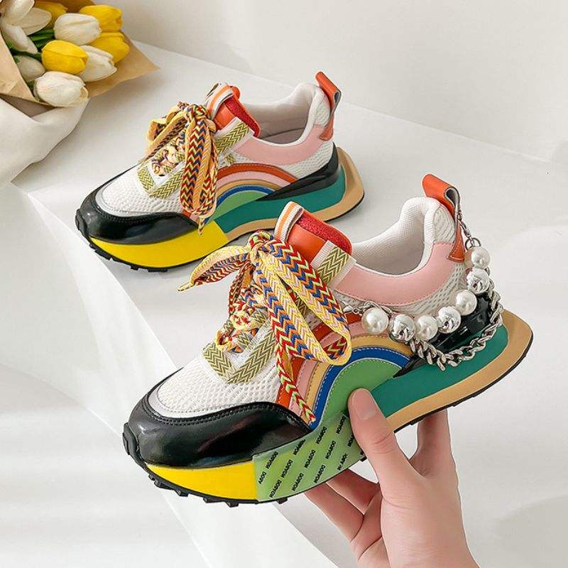 Pearl Chaussures Femmes Tendances New Trendy Mujer Sneakers Casual Shoes
