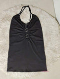 Hollow Out Hip Skirt Slim-fit Sheath Dress Solid Mini Dress