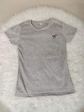 Front-shoulder Bow-knitted Round-neck Short-sleeved T-shirt for Women