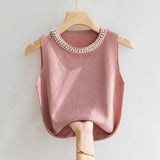 Fashionable tank Top Knitted Camisole Casual Going Out Tops