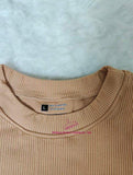 2025 New Round Neck T-shirt Sports Short Sleeve Threaded Spring and Summer Casual Short Sleeve Top
