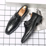 Buckle Strap Loafers Comfortable Fashion Men Casual Formal Shoes Slip on Dress Formal Shoes