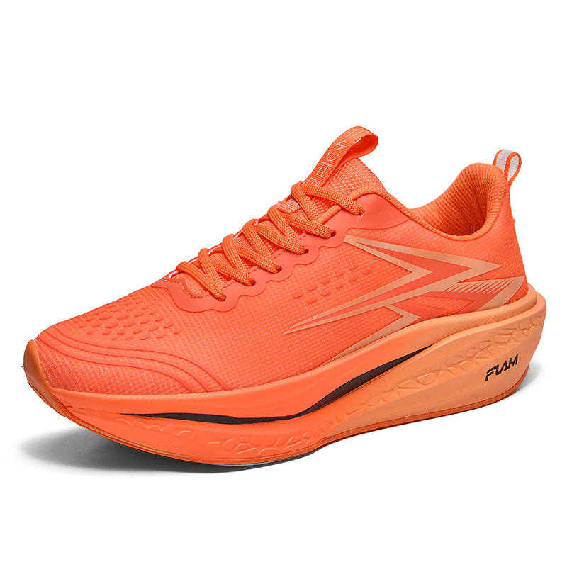 Candy Colors Breathable Mesh Men Athletic Shoes with Advanced Cushioning Carbon Plate Insole Lightweight Sports Running Sneakers