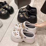 Stylish Comfortable 2025 Summer Platform Sandals for Women with Bling Rhinestone and Thick Sole