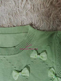 Bow Graphic Tee Bow Round Neck Tops for Women Ice Silk Knitted T-shirt for Women