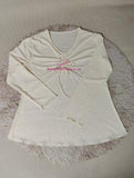 4xl Autumn and Winter Women's New Plus Size Elegant Style T-shirt V-neck Slim Fit Short Sleeved Top