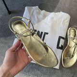 Korean-Inspired Gold High Heel Flip Flops – Trendy & Comfortable Fashion Sandals for Women