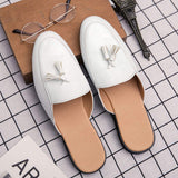 Tassel Half Shoes Comfortable Durable Lightweight Fashion Men Mules Casual Walking Shoes