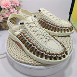 Men's Summer Beach Shoes Sandals Anti Slip Rubber Fashion Leisure Black Red White Mesh Sandals for Men