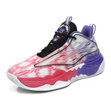 Customize Professional Men Outdoor Sports Sneakers Breathable Mesh Dark Night Glowing Women Boys Basketball Shoes
