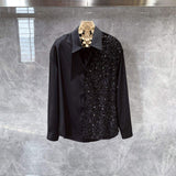 Men's 2026 New Korean Style Long Sleeve Shirt Trendy Luxury Design Minimalist Fashion All-Match Casual Top for Autumn