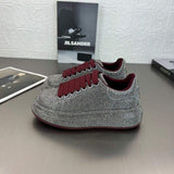 Sparkling Rhinestone Sneakers with Platform Sole Trendy Sporty Elegance Footwear for Women Evening Wear