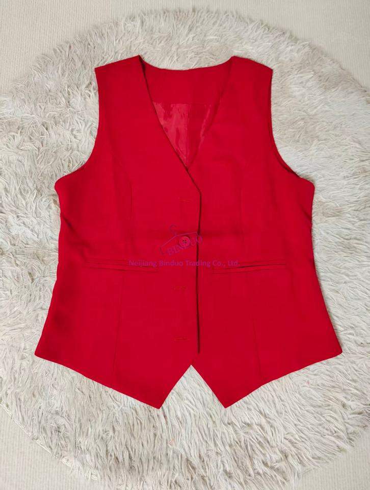 Women New Slim-fit Short Vest & Camisole Combo Vests Tops V-neck Single Breasted Lady Office Sleeveless Slim Suit Vest