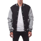 Men's Regular Sleeve Varsity Jackets Supplier Button-Down Baseball Coat Casual Fleece Jacket