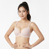 Lace Front-Closure Push-Up Bra and Thong Set