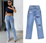 High-rise denim jeans