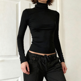 Winter Thermal Wear Turtleneck Top: Women's Basic Slim Fit Stretch Knit Long Sleeve Base Layer | Factory Direct Spandex/Poly