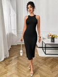 Sleeveless Racerback Style Bodycon Dress