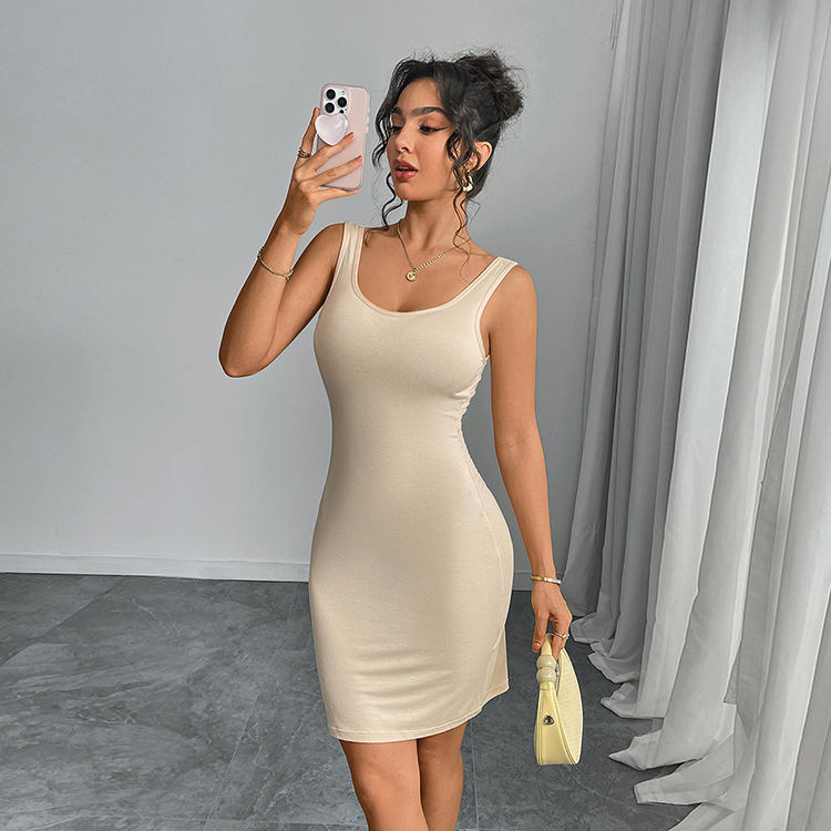 Solid Basic Tank Bodycon Mini Dress