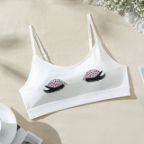 Winking Lashes Graphic Bralette