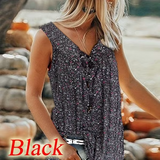 Pleated V-Neck Summer Blouse