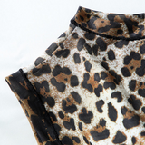 Sexy Sheer Leopard Bodycon Skirt Set