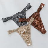 Sexy High-Cut Metallic Underwear