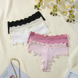 Sheer Mesh Scalloped Lace Hipster