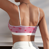 Striped Heart Graphic Bralette
