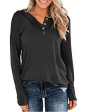 Long Sleeve Button-Placket Top