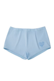 Athleisure Style Solid Color Boyshorts with 'Love' Graphic