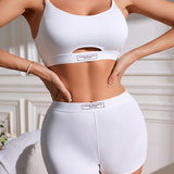 Seamless White High-Rise Sports Underwear Set | Quick Dry Eco-Friendly Boy Shorts